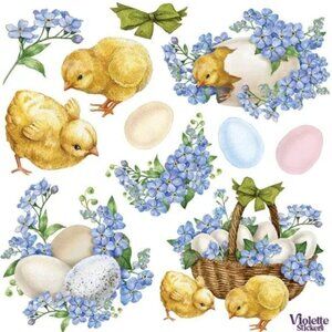 3 for $15 - Lilac Chicks Stickers - 2 Sticker Sheets - NEW in Packaging